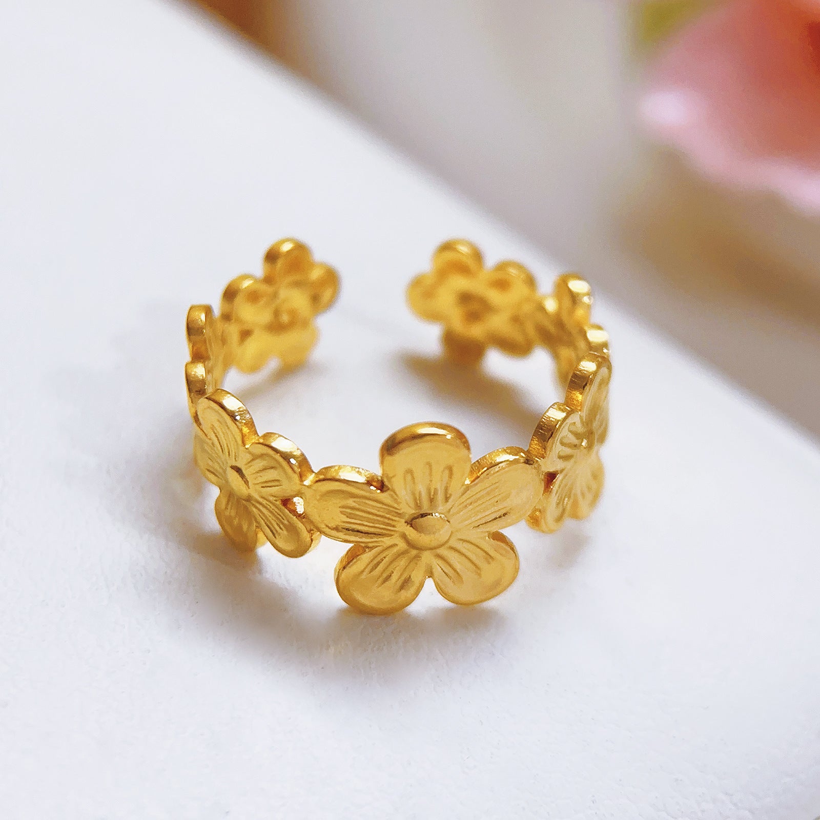 Stainless Steel Heart-shaped Ring for Women - Trendy Accessory