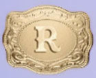Stylish English Letter Belt Buckle Embossed Copper Necklace