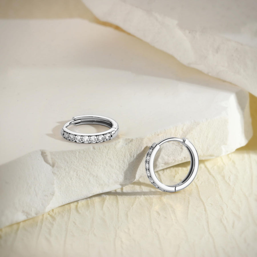 Womens Brass Earrings Set with Silver Needles & Gold Plating