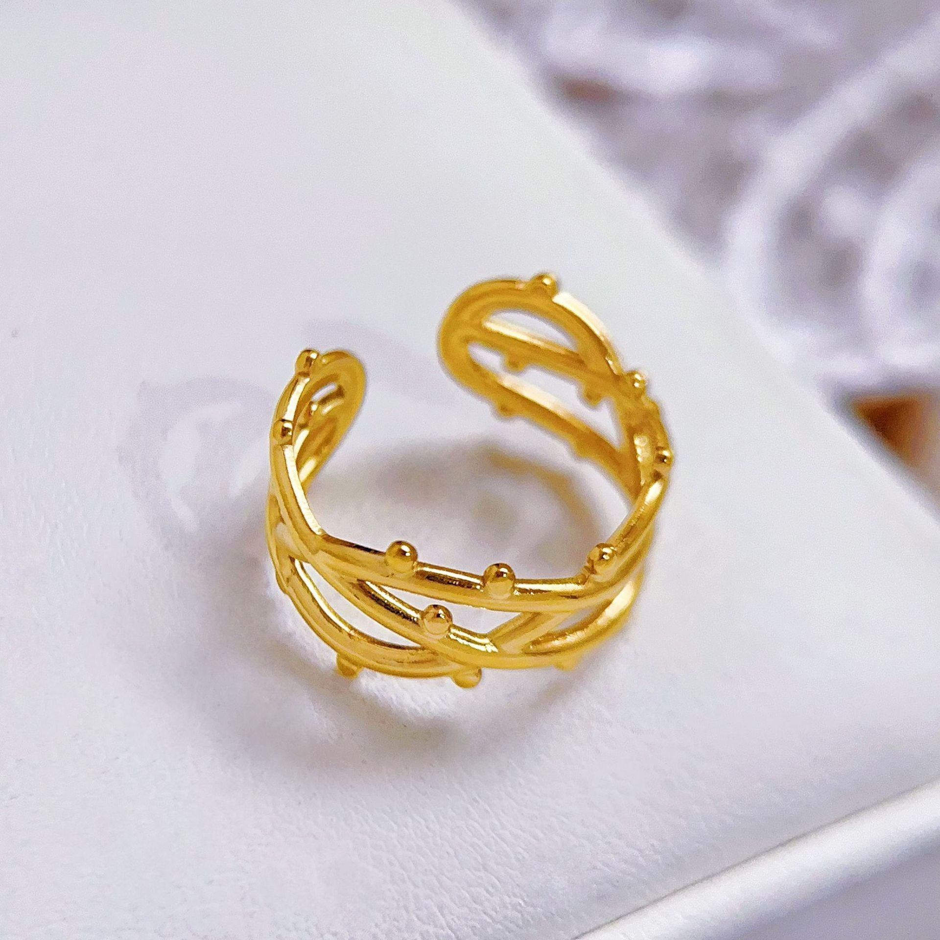 Stainless Steel Heart-shaped Ring for Women - Trendy Accessory