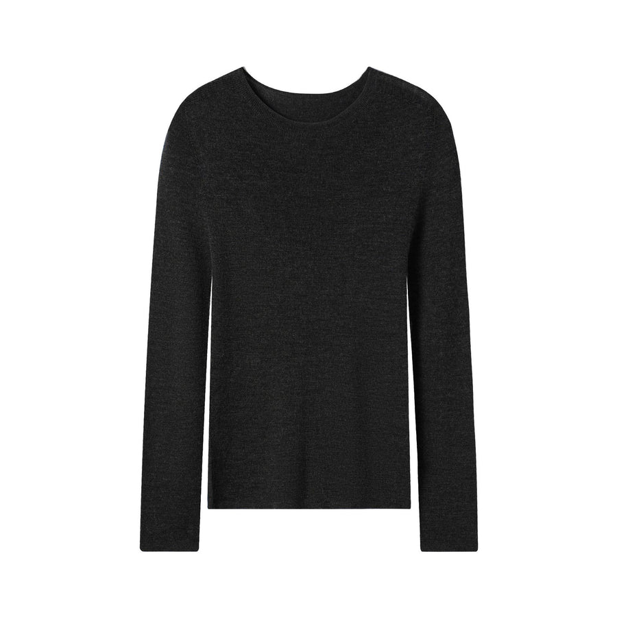 Womens Versatile Crew-neck Knit Bottoming Sweater
