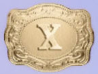 Stylish English Letter Belt Buckle Embossed Copper Necklace