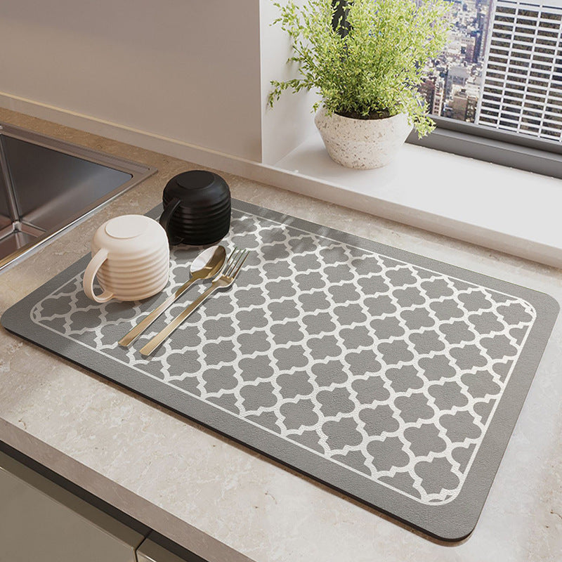 Non-slip Water-absorbent Table Mat for Bowls and Chopsticks