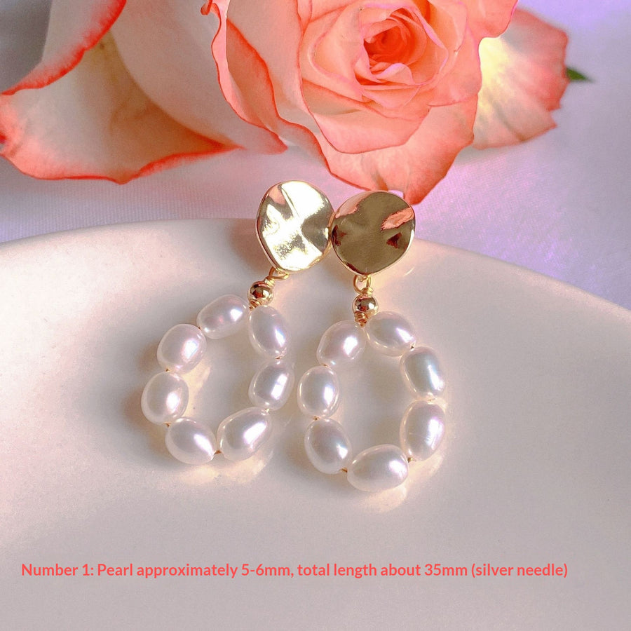 New Natural Freshwater Pearl Stud Earrings - Elegant & Timeless
