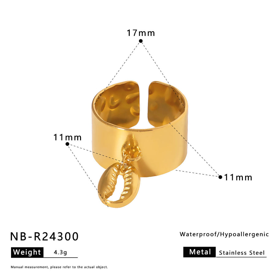 Womens Stainless Steel Geometric Line Ring - Chic and Stylish