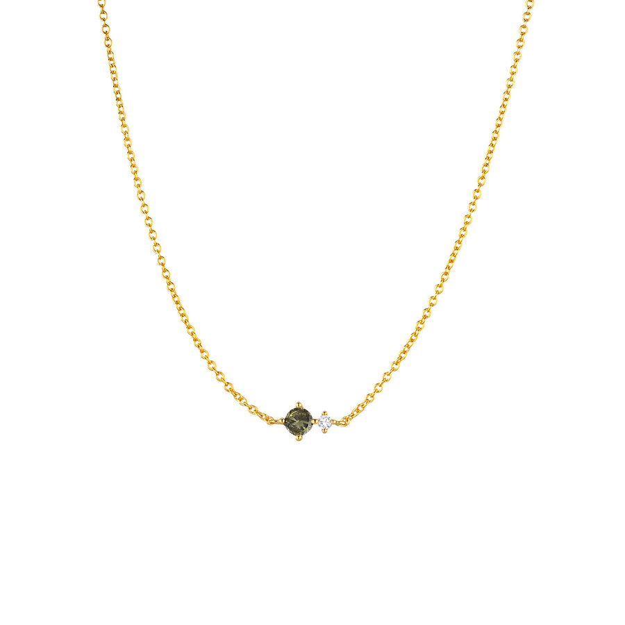 S925 Sterling Silver Necklace with Twelve Birthstone Pendants