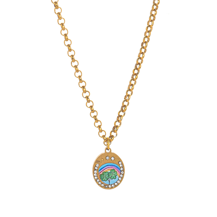 European and American Warrior Guardian Tarot Card Necklace