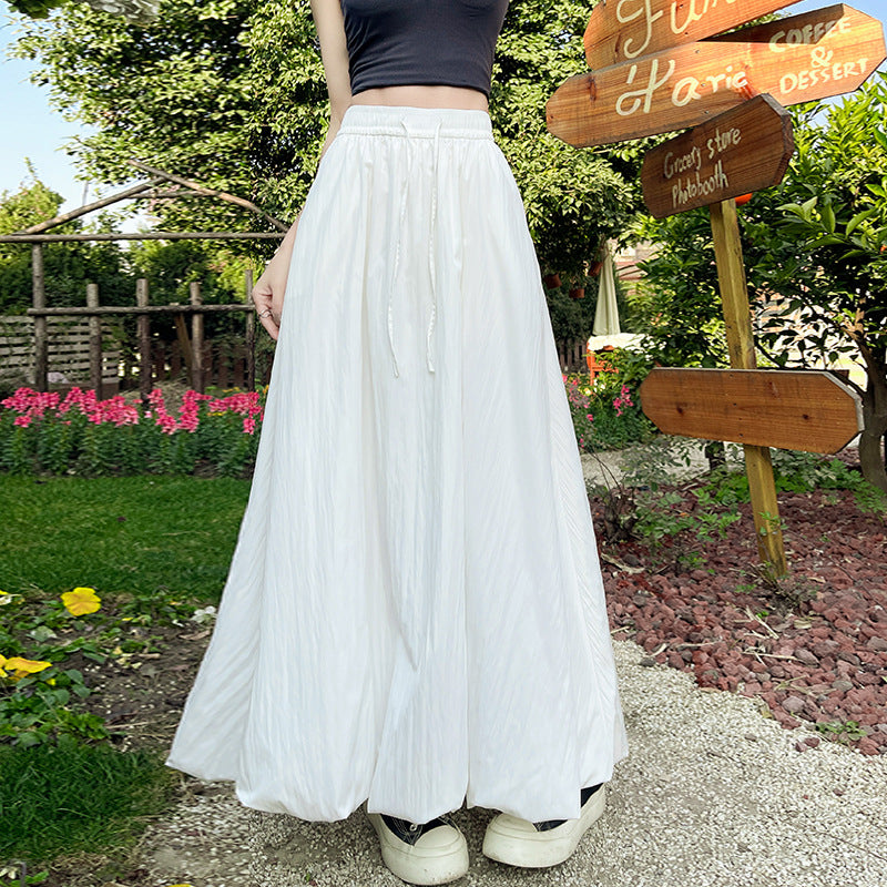 Puffy Petal High-waisted Midi Skirt - Trendy Midi Ring Style