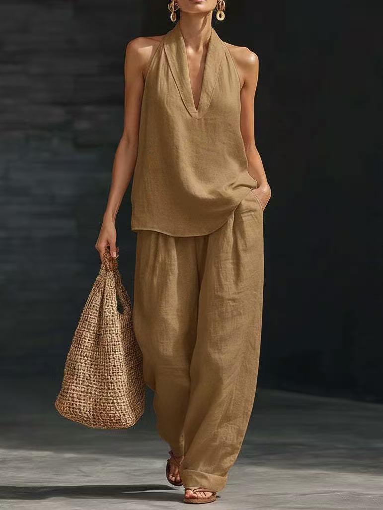 Womens Casual Relaxed-fit Off-shoulder Set - Trendy Look