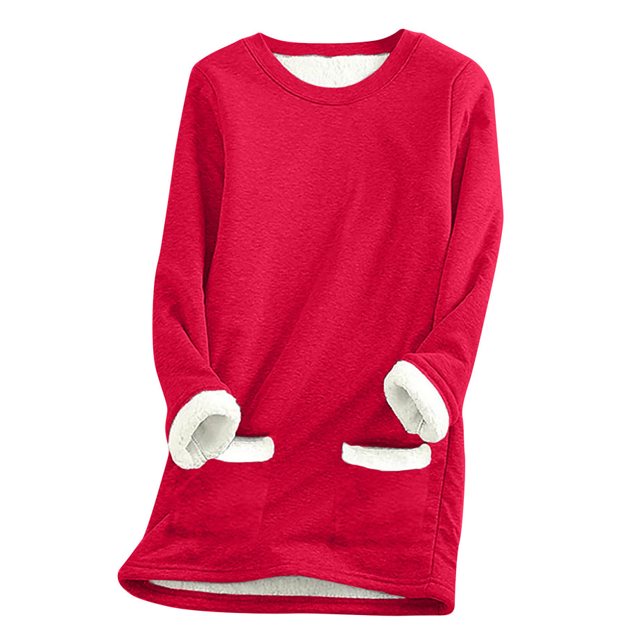 Autumn and Winter Women's Velvet Bottom T-Shirt