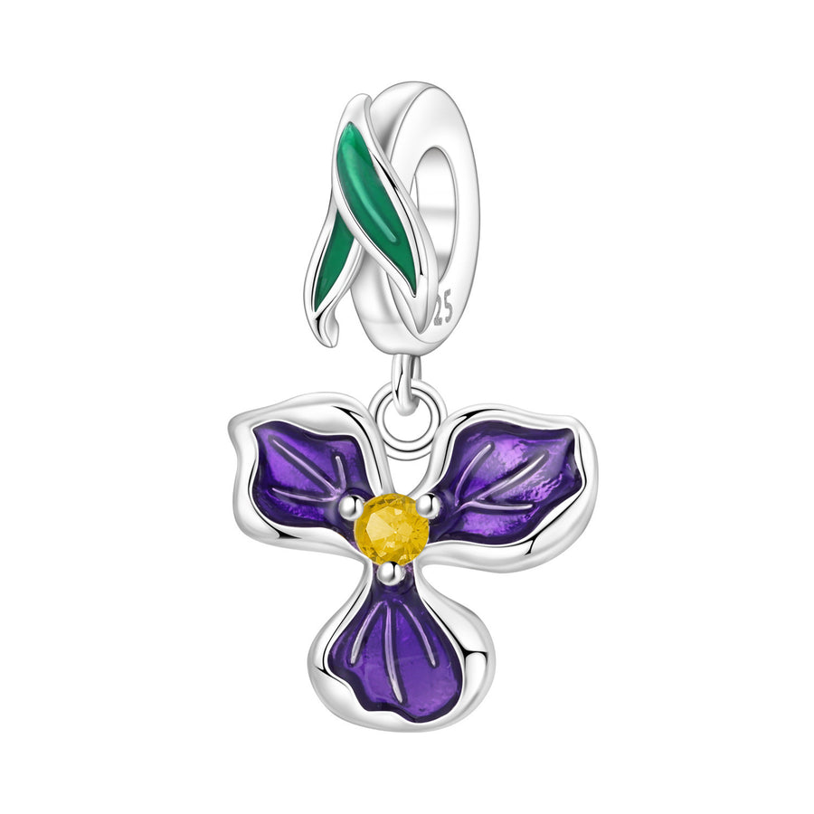Lily Of The Valley Iris Pendant Necklace DIY Bracelet Charm