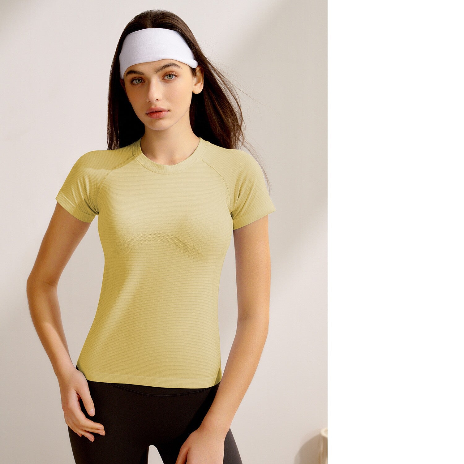 New Women's Short-Sleeve Yoga Top for Pilates Training
