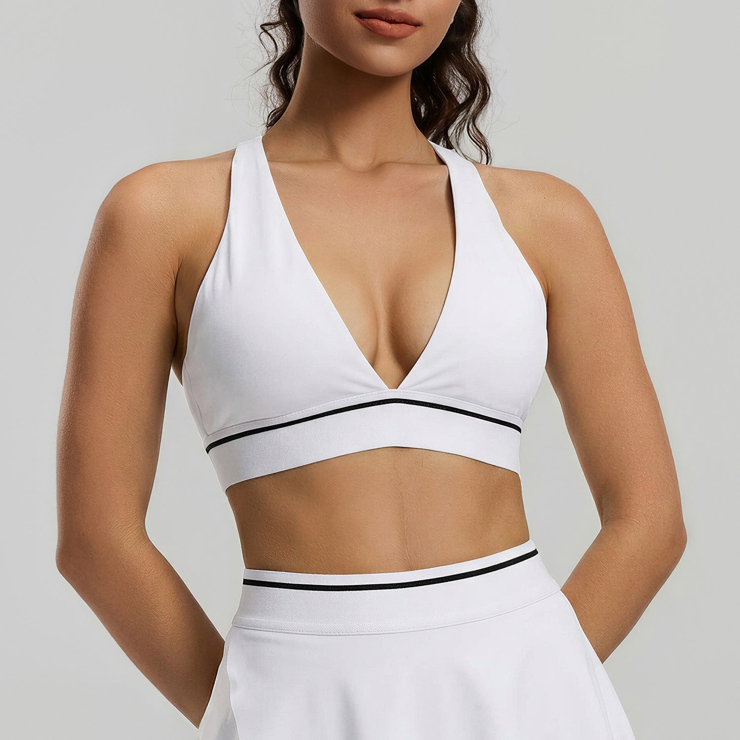 Women's Tight Yoga Bra with Beautiful Back Design