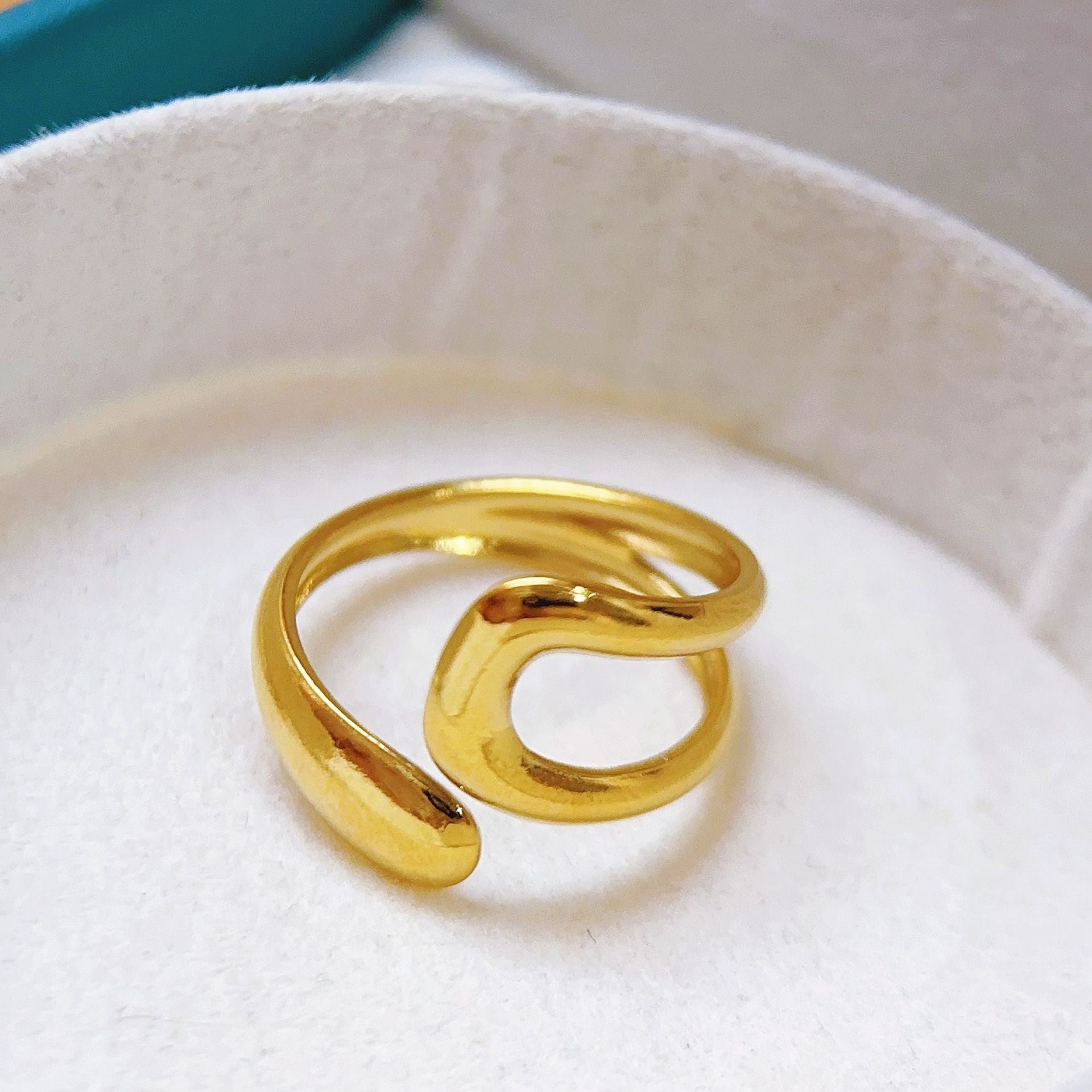Stainless Steel Heart-shaped Ring for Women - Trendy Accessory