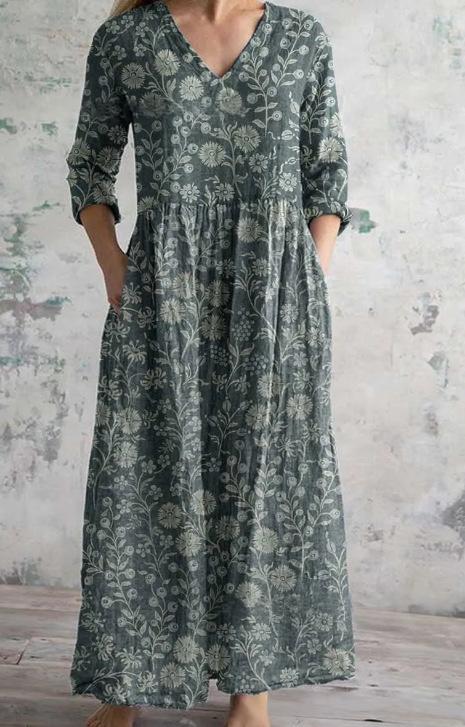 Summer Casual Loose Long-sleeve Dress for Effortless Style