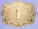 Stylish English Letter Belt Buckle Embossed Copper Necklace