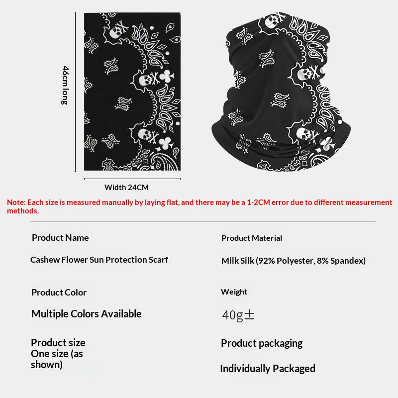 Lycra Cycling Mask - Sweat-Wicking & Sun-Protective Gaiter