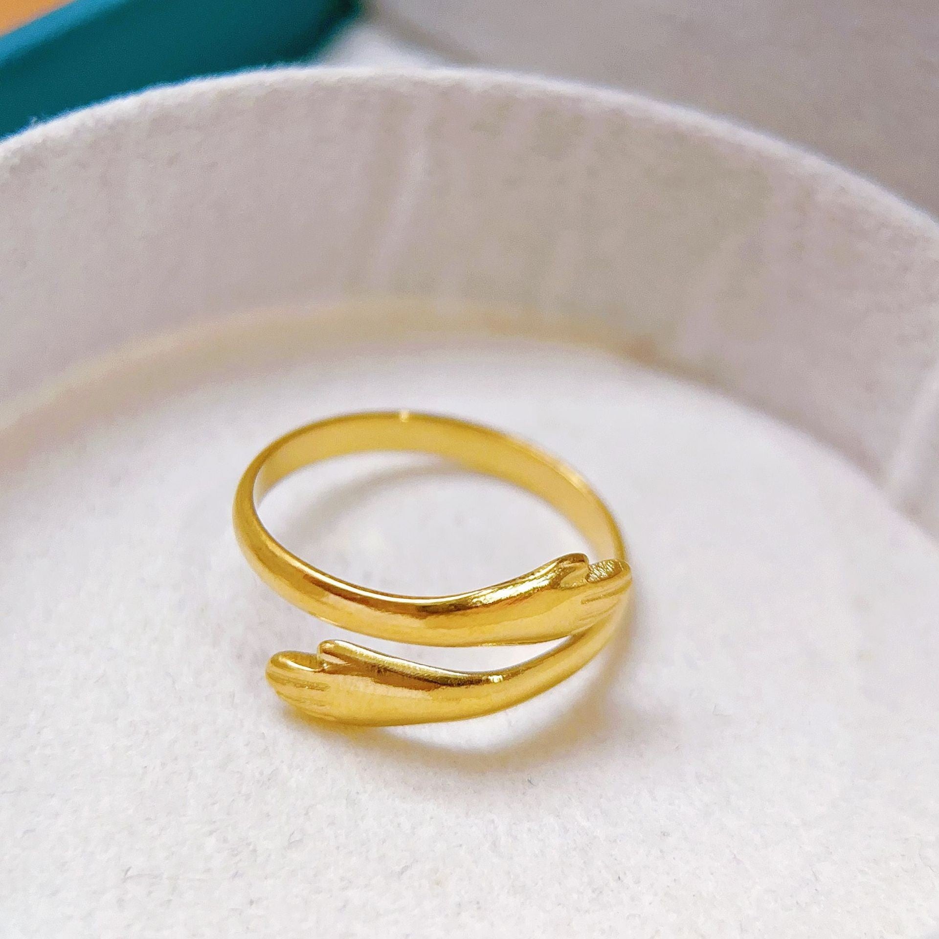 Stainless Steel Heart-shaped Ring for Women - Trendy Accessory