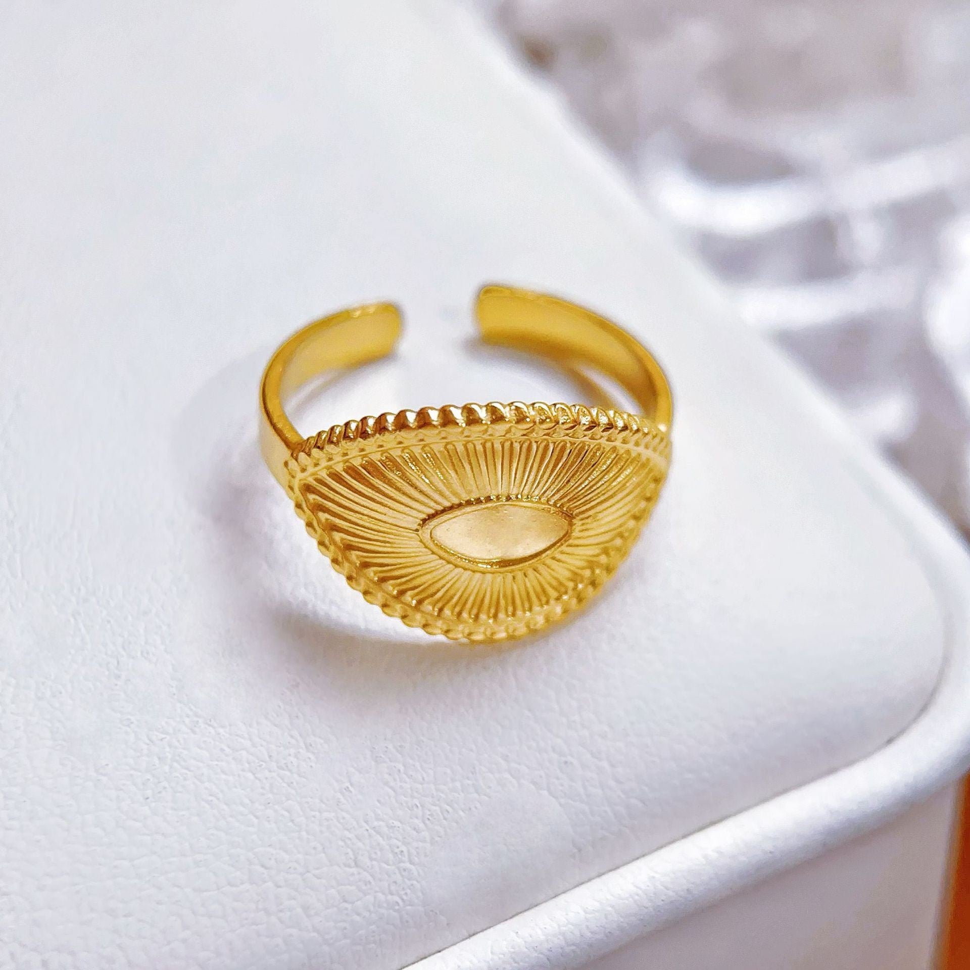 Stainless Steel Heart-shaped Ring for Women - Trendy Accessory