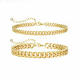 Cuban Chain Anklet - Stainless Steel Double-Layer Foot Jewelry
