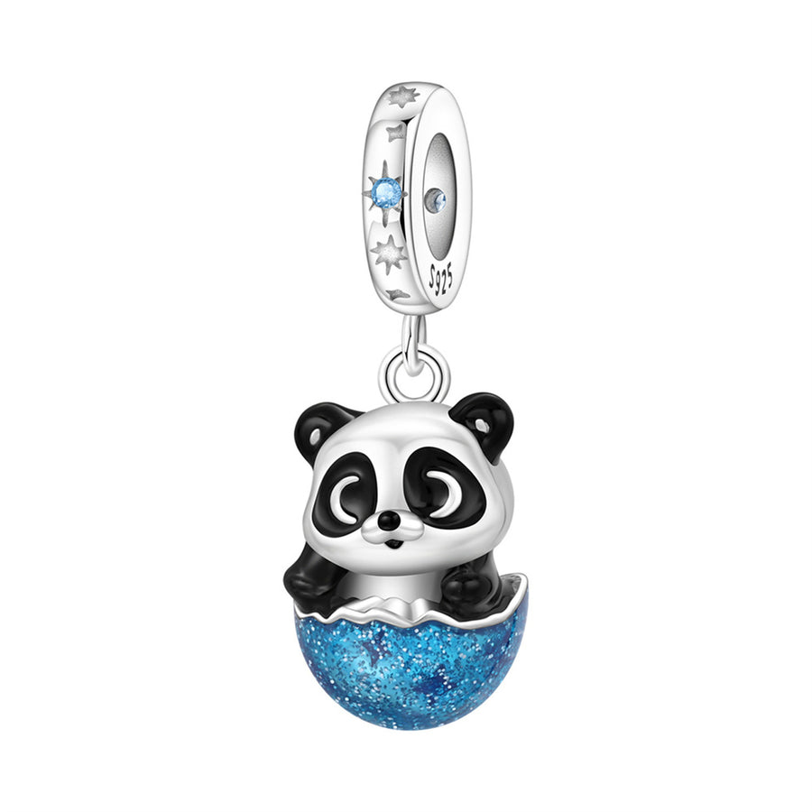 Cute Bamboo Panda DIY Copper Bead Pendant Necklace