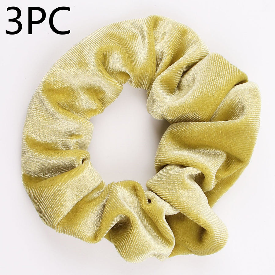 Fashion Velvet Tencel Pocket Wallet Hair Scrunchies