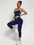 Women's Workout Outfit Set: Sports Bra & High Waist Yoga Pants