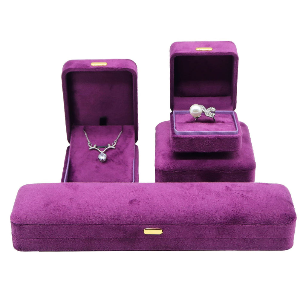 High-end Velvet Jewelry Box for Elegant Necklace Storage