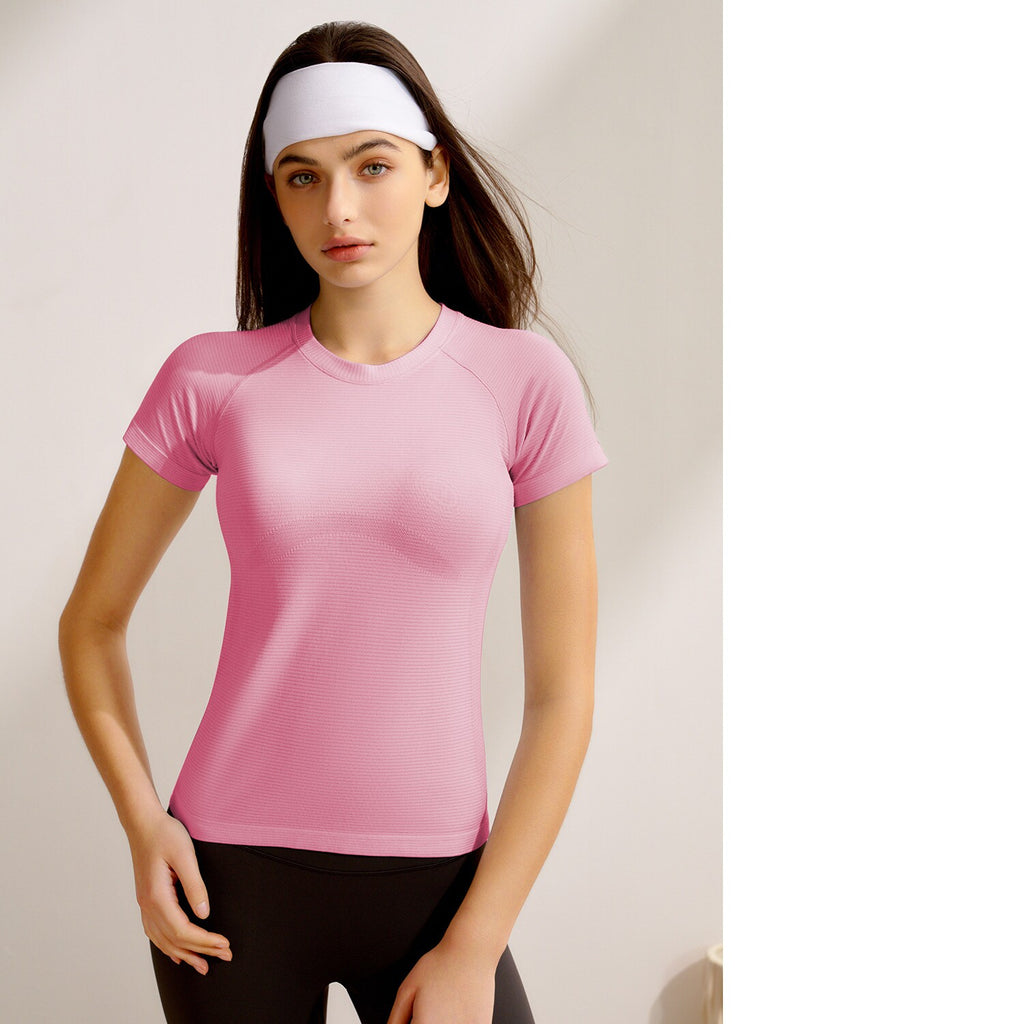New Women's Short-Sleeve Yoga Top for Pilates Training
