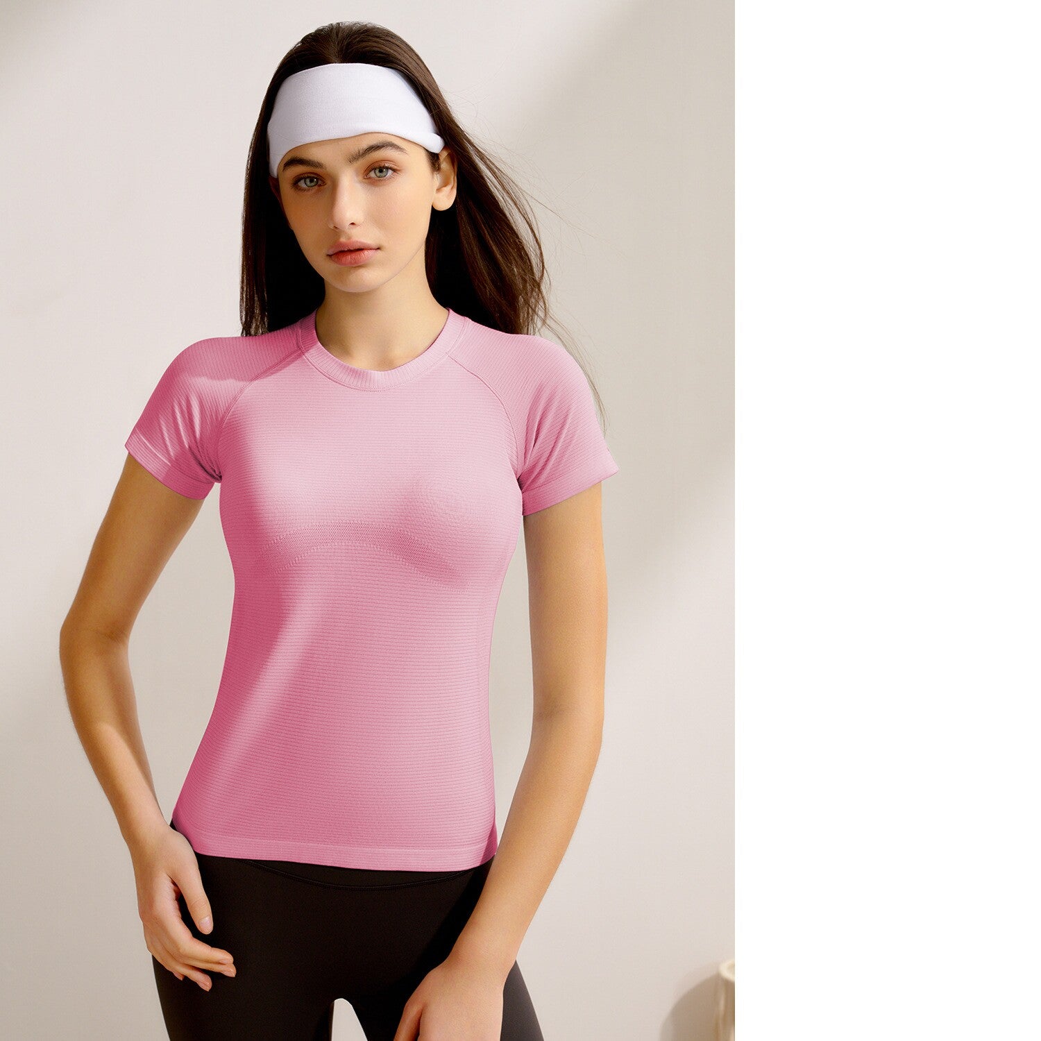 New Women's Short-Sleeve Yoga Top for Pilates Training
