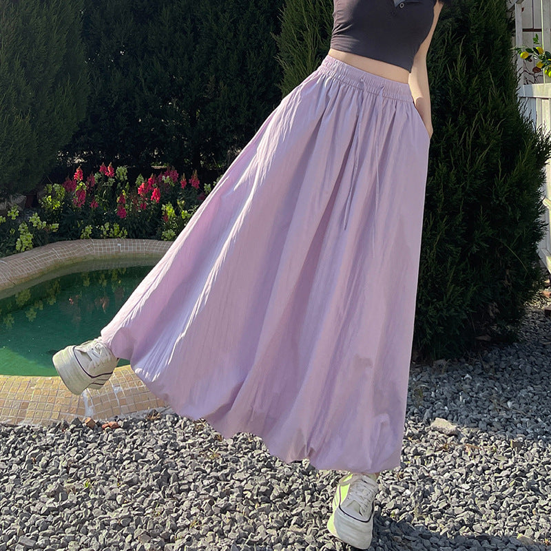 Puffy Petal High-waisted Midi Skirt - Trendy Midi Ring Style