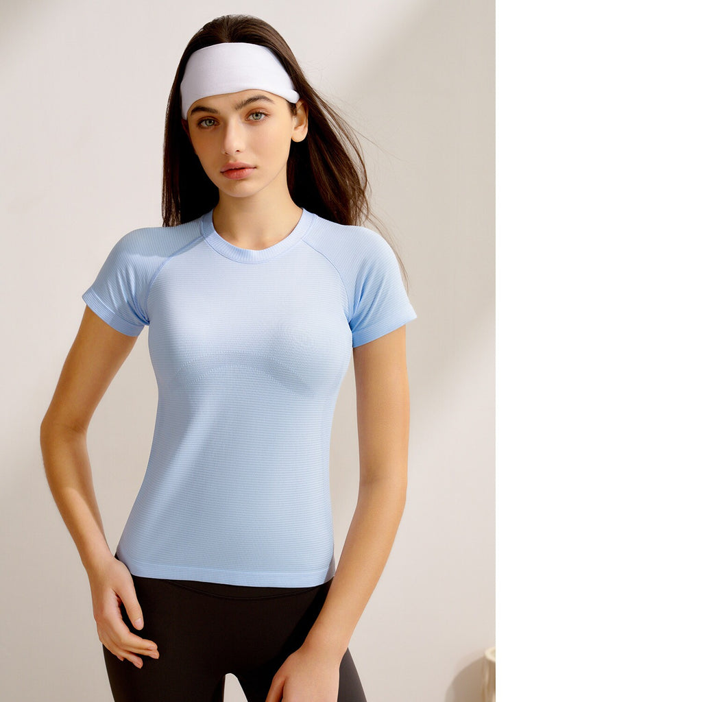 New Women's Short-Sleeve Yoga Top for Pilates Training