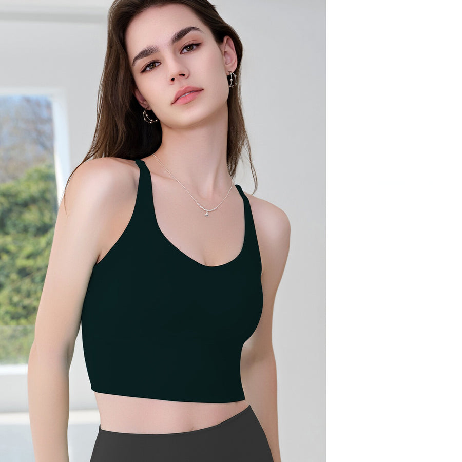 New Women's Sports Cami Tank Top - Shockproof Yoga Bra