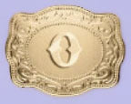 Stylish English Letter Belt Buckle Embossed Copper Necklace