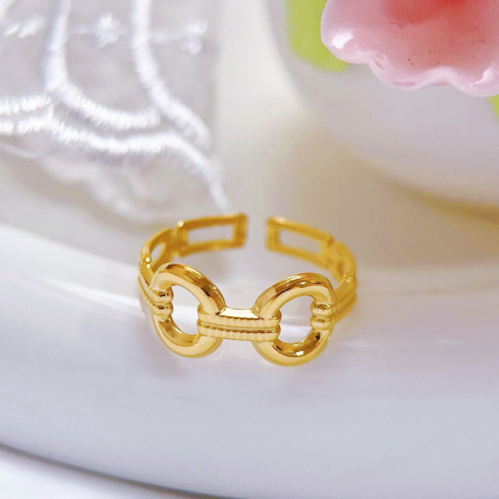 Stainless Steel Heart-shaped Ring for Women - Trendy Accessory