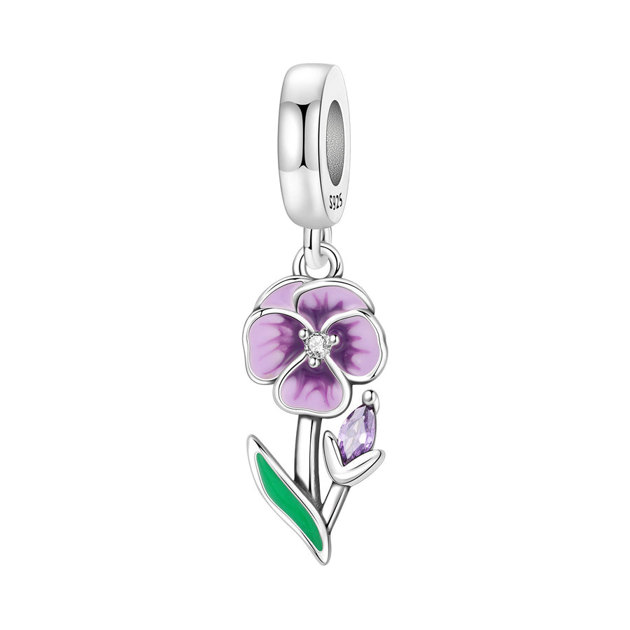 Lily Of The Valley Iris Pendant Necklace DIY Bracelet Charm