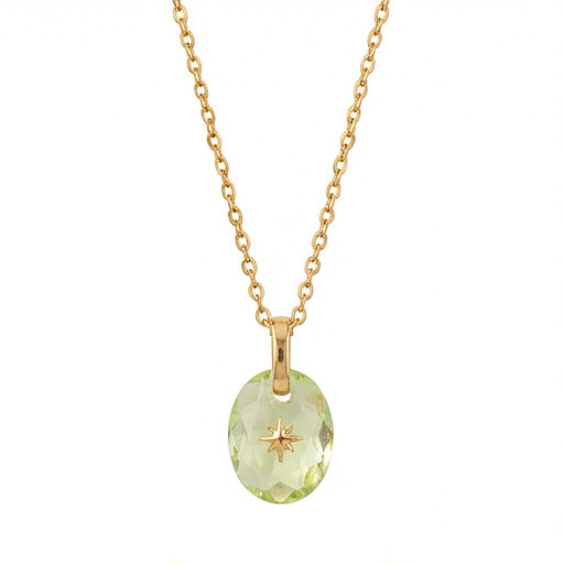 Vintage-style Natural Stone Zodiac Birthstone Pendant Necklace