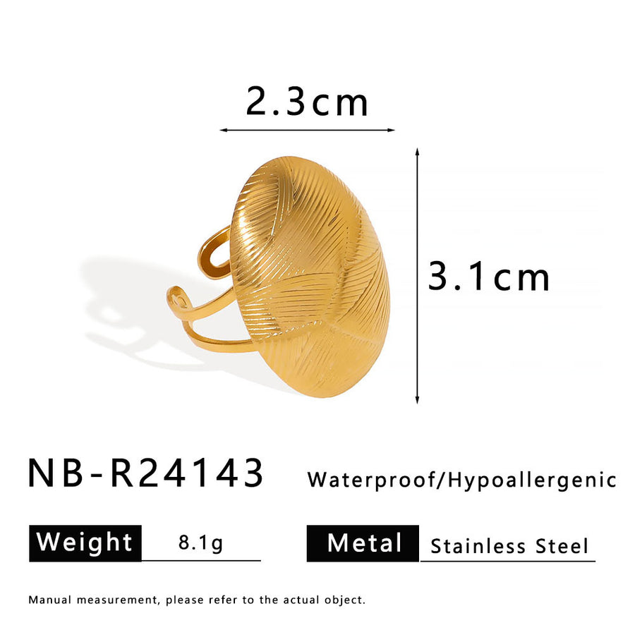 Womens Stainless Steel Geometric Line Ring - Chic and Stylish