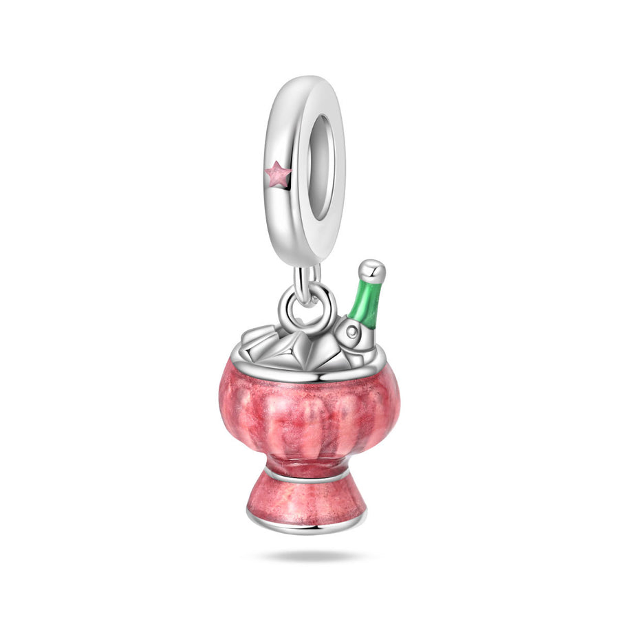 Festive-themed Beer and Wine Glass Pendant Bracelet Accessories