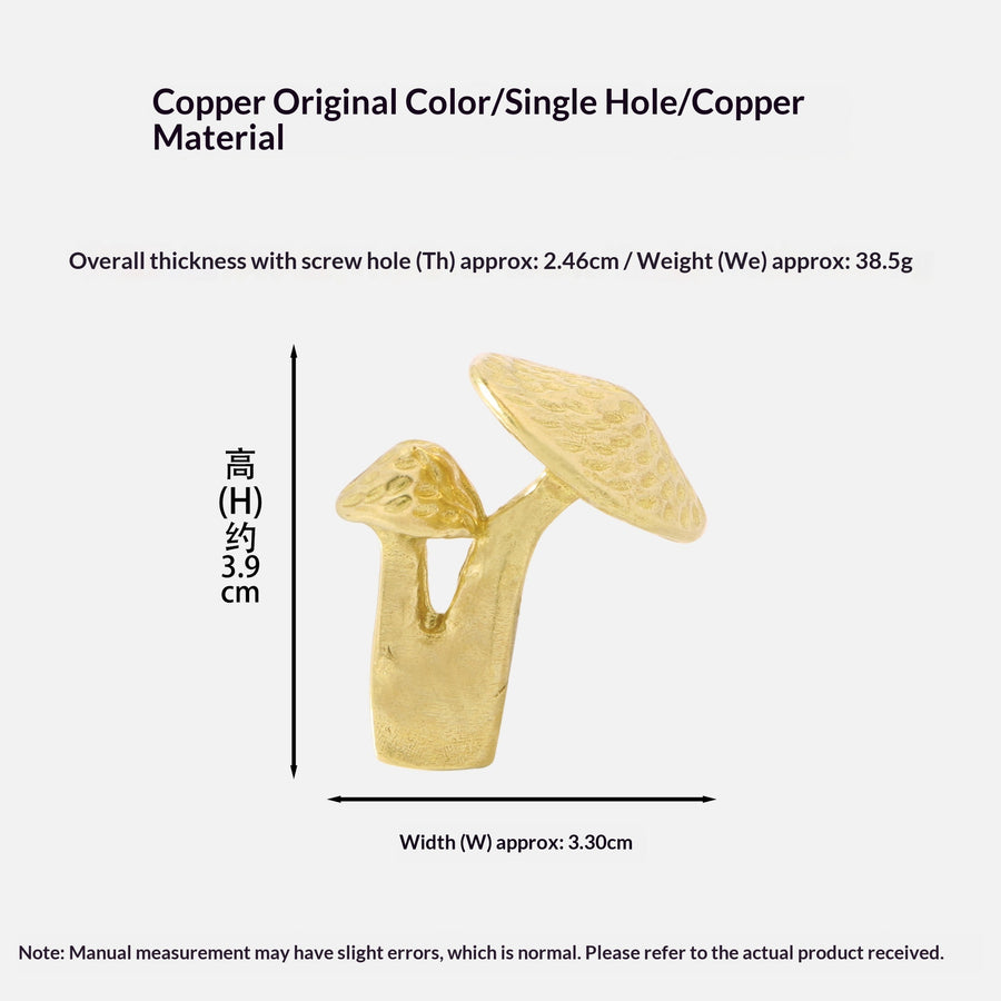Bronze Mushroom-Shaped Door Handle for Stylish Drawer Organizer