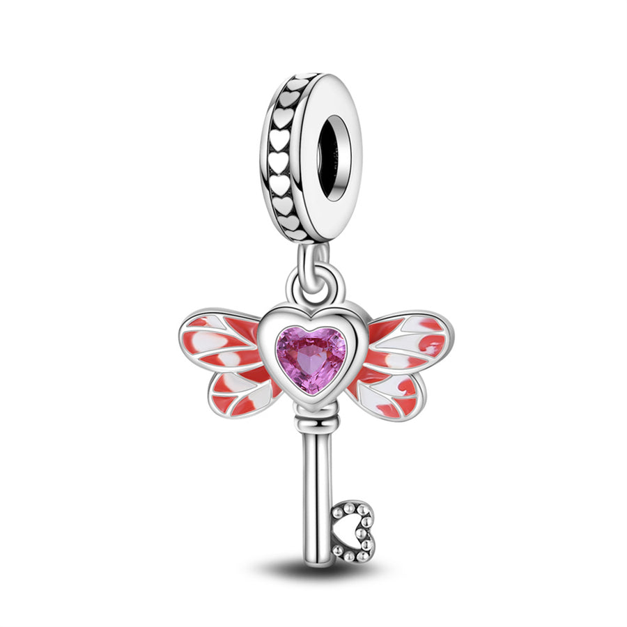 Retro Heart Lock Key Pendant Accessory for Unique Style