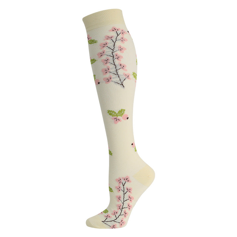High Elasticity Compression Rope Running Calf Socks for Women