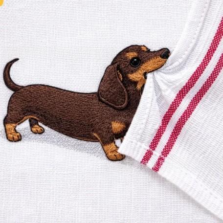Kitchen Hand Towel with Adorable Animal Embroidery