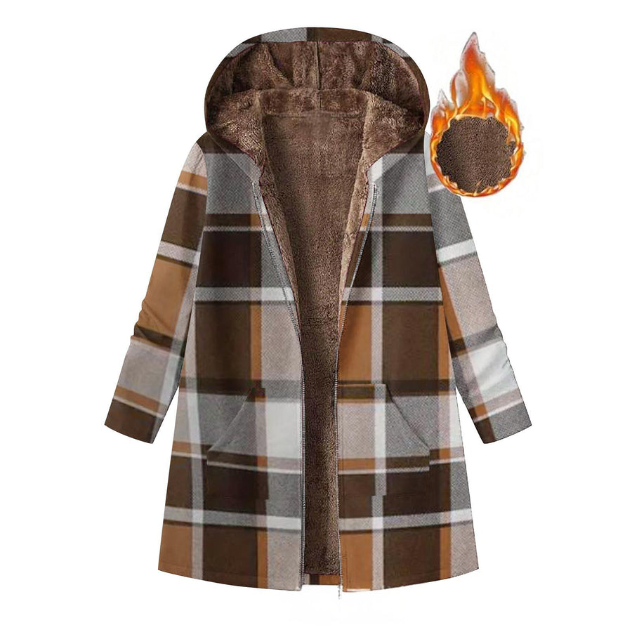 Stylish Vest With Hood Coat Print Dress - Women's Maxi Dress