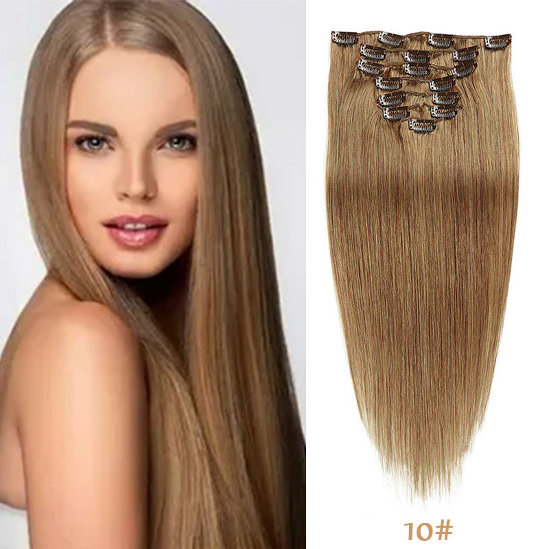 Clip-in Human Hair Extensions Two Piece Set - 14 Inches, 70g