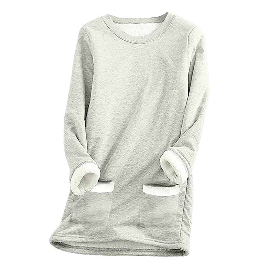 Autumn and Winter Women's Velvet Bottom T-Shirt