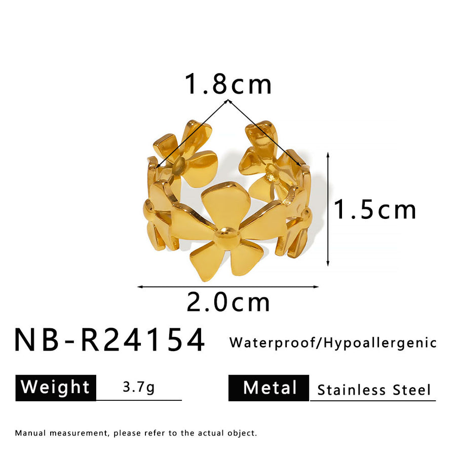 Womens Stainless Steel Geometric Line Ring - Chic and Stylish