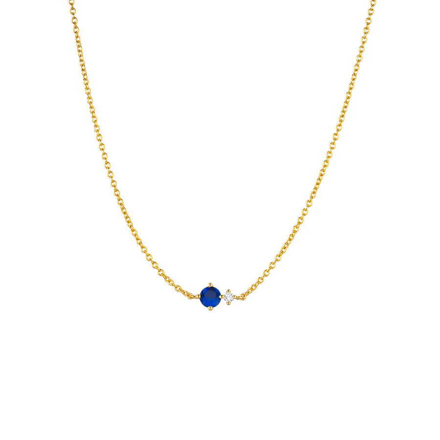 S925 Sterling Silver Necklace with Twelve Birthstone Pendants