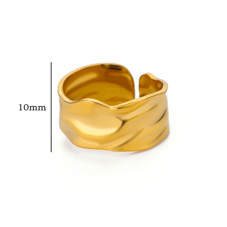 Irregular Wide Band Ring for Women - Unique Style