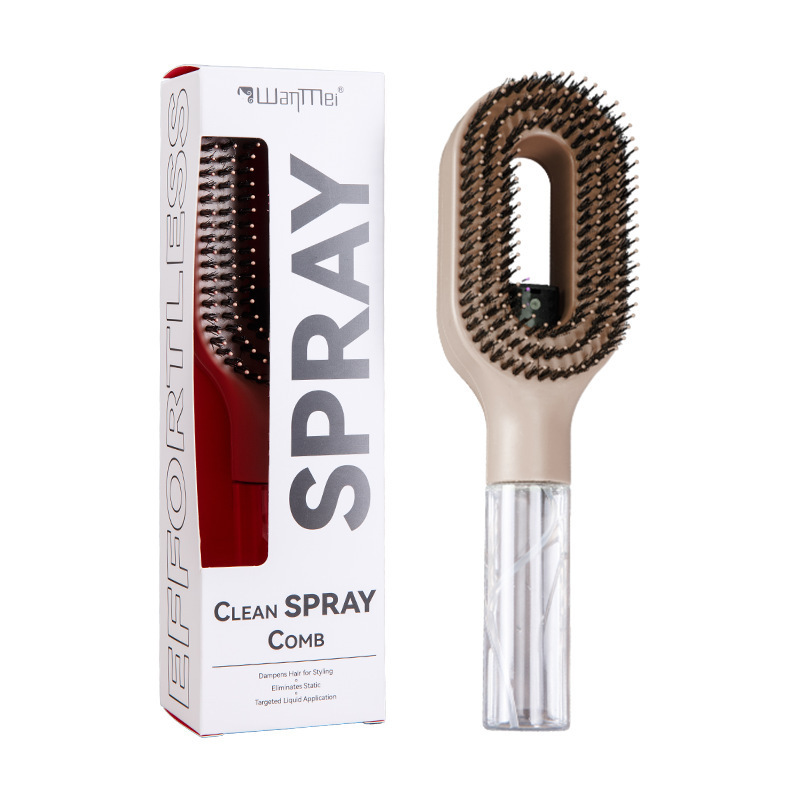 New Water Spraying Hair Comb - Anti-Frizz Detangling Brush